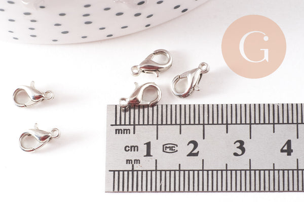 fermoirs zamac platine 10mm, x20 (G2032)