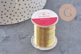 fil de cuivre doré 0.3mm, x1 bobine de 10 mètres (G6184)