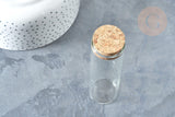 flacon éprouvette en verre borosilicate bouchon en liège 10cm, x1 (G7432)