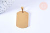 Pendentif rectangle acier inoxydable 304 doré à graver 35mm, x1 (G6878)