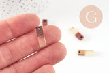 pendentif goutte bois résine rectangle, bois naturel,perle bois, Perle géométrique,perle rectangle,création bijoux bois,17mm,x5 G1830