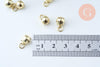 Pendentif goutte laiton doré 18k 10mm,Pendentif doré, x1 (G5995)