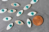 perle ovale nacre naturelle blanche mauvais oeil 18.5mm, x5 (G3914)