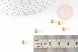 Perles intercalaires rondelles gravées zamac doré 6mm, x50 (8.10gr) (G0181)