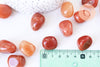 Pierre aventurine rouge naturelle brut roulée 22-30mm, x20gr (G5780)