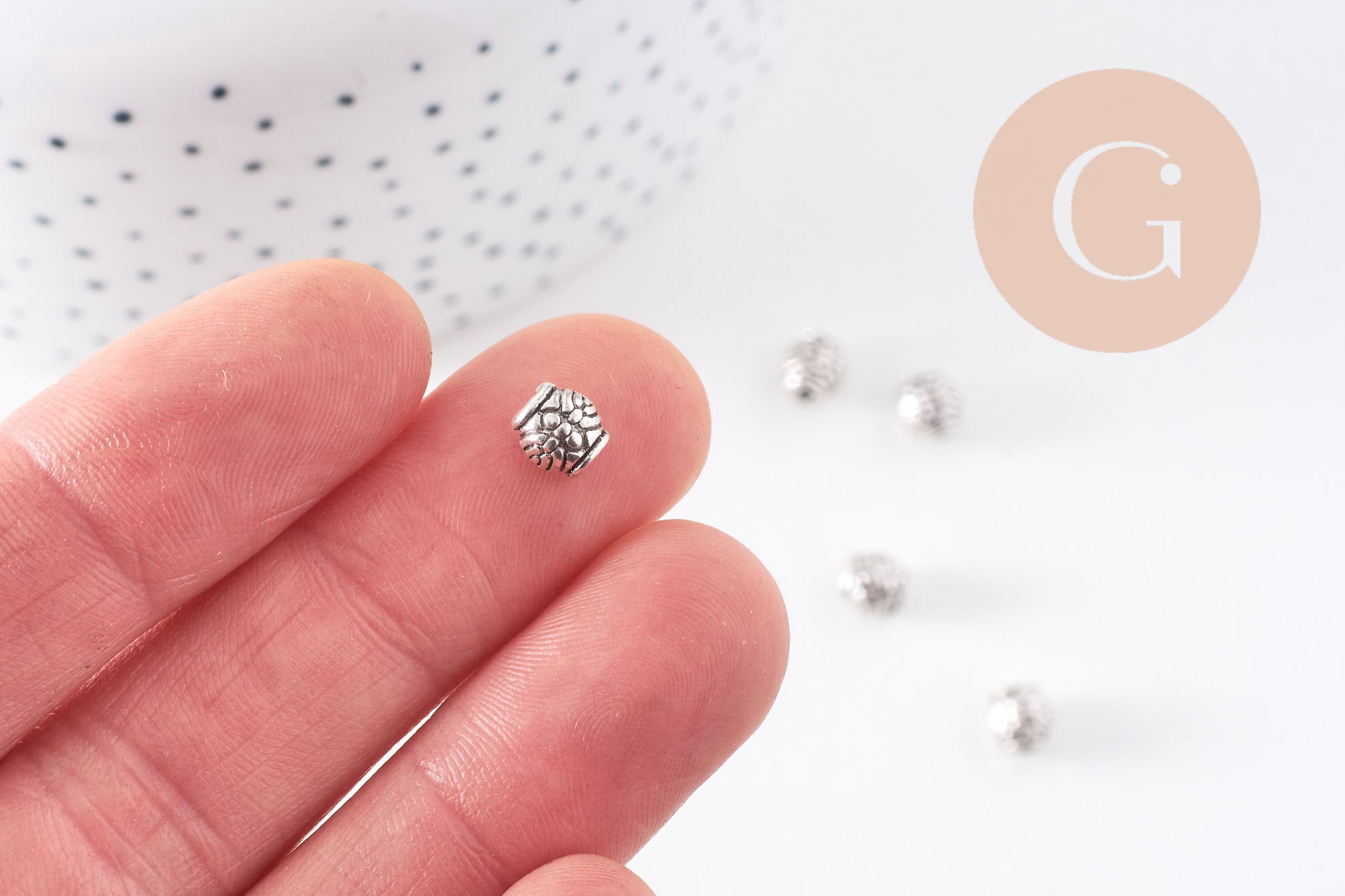 rondelle ovale texture argent vieilli,perles dorées, sans nickel,perle intercalaire, 6mm, x10 (G2621)