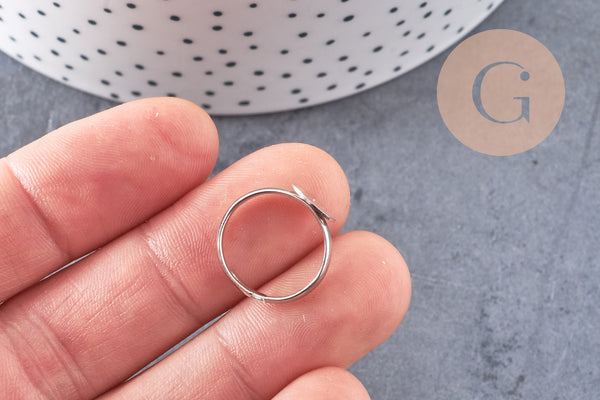 supports bague reglable platine, petites taille, x4 (G0504)