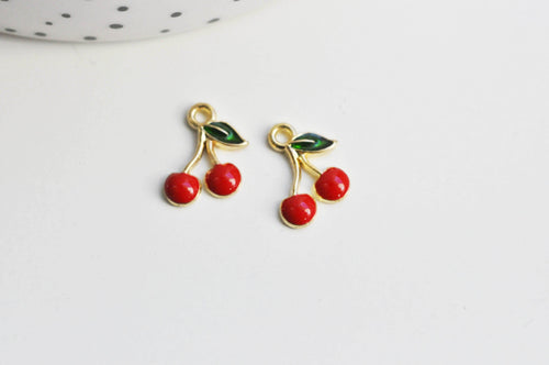 Pendentifs dorés émaillés pour bijoux DIY colorés