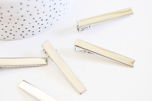 Accessoires pour cheveux métal argenté et platine à personnaliser