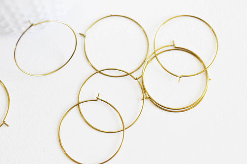 Supports de boucles d'oreilles en laiton brut pour bijoux DIY à personnaliser