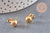 Clous puces oreille boule avec anneau acier 201 doré inoxydable 8mm, la paire (G11019)