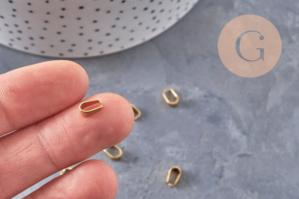 Asa de acero inoxidable 304, chapada en oro, IP 7 mm, x5 VÁLIDO