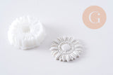 Emporte-Pièce Pâte polymère rond Fleur tournesol créole interchangeable 30mm, x1 (G10996)