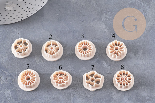 Emporte-Pièce Pâte polymère Fleur créole interchangeable au choix 17-20mm, x1 (G10995)