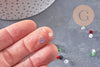 Perles bicônes 3x3m cristal façon autrichien facette multicolore 3mm, x20 (G2801)