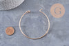 Bracelet jonc ouvrable rond 1.5mm acier 304 inoxydable or rose IP 60mm, x1 (G11029)