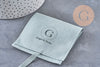 Pochette microfibre suédée cadeau bijou personnalisée,x1 ou x5 (G10993)