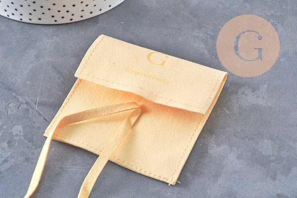Pochette microfibre suédée cadeau bijou personnalisée,x1 ou x5 (G10993)