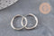 Créoles interchangeable acier 304 inoxydable platine 20mm, x1 paire (G11048)