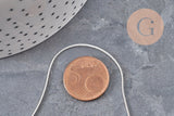 Collier chaine serpent acier inoxydable platine 1.5mm/45cm, x1 (G11065)