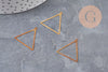 Pendentif triangle évidé laiton brut 22mm, x4 (G11035)