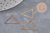Pendentif triangle évidé laiton brut 22mm, x4 (G11035)