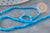 Perles Agate naturelle bleu facettées 3mm, x1 fil de 38cm (G11096)