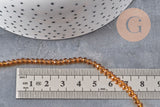 Perles abacus cristal jaune doré transparent 3.5mm, x1 fil de 29cm (G11068)