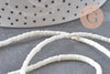 Perles heishi coquillage naturel blanc 3-4mm x1 fil de 60cm (G11092)