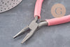 Pince plate bec fin fabrication de bijoux acier support rose 11.5cm, x1 (G11062)