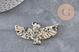 Perle oiseau aigle pierre naturelle 40mm, x1 (G10332)