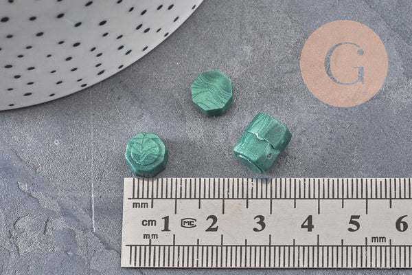 Granulés cire vert foncé à cacheter, fourniture création de sceaux personnalisés pour sceaux et invitations de mariage DIY, x100 (G4128)
