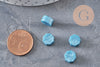 Granulés cire bleu moyen nacré à cacheter, fourniture pour création sceaux personnalisés pour sceaux et invitations de mariage, x100 (G6213)