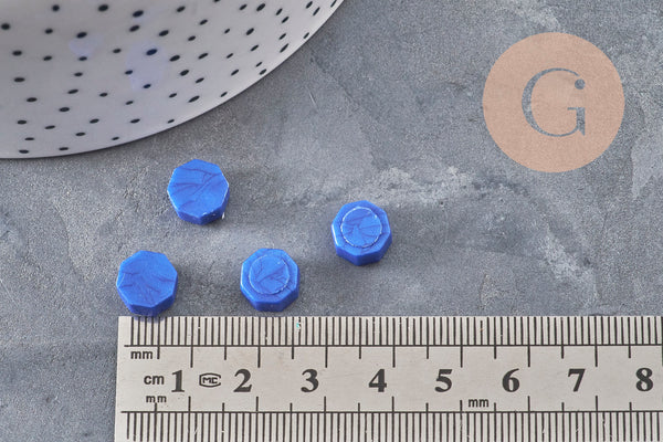 Granulés cire bleu foncé nacré à cacheter, x 100 (G7157)