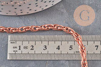 Chaine cuivre maille torsadée 7mm, x 1Mètre (G2390)