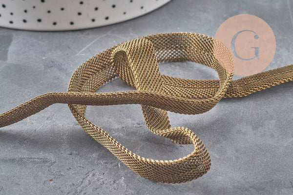 Chaine large maille bronze 10 mm, x1 metre (G1999)