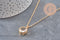 Collier locket rond porte-photo verre laiton doré 18K, x1 (G11087)