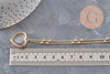 Collier locket cœur porte-photo verre laiton doré 18K, x1 (G11088)