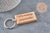 Porte-clef rectangle bois personnalisable 63.5mm, x1 (G9633)