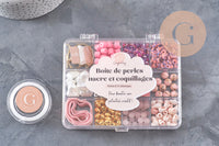 Kit Nacre & Coquillage rose, Coffrets et kits de perles pour la création de bijoux fantaisie DIY, x1 (G11105)