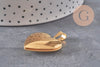 Pendentif locket coeur acier 304 inoxydable doré IP 21mm, x1 (G11139)
