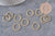 Connecteur rond acier 304 inoxydable doré IP 16mm, x10 (G11133)