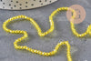 Perles cristal toupies à facette jaune transparent 3-3.3mm, x1 fil de 38cm (G11110)