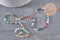 Perles cristal toupies à facette multicolore 3-3.3mm, x1 fil de 32.5cm (G11127)