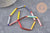 Perles tube verre millefiori artisanal 28mm, x1 fil de 40cm (G11114)