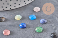 Cabochon carré pierre naturelle 8x8mm, x1 (G11155)