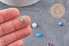 Cabochon carré pierre naturelle 8x8mm, x1 VALIDE