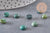 Cabochon rond agate mousse verte 8mm, x1 (G11115)