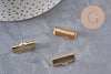 Embouts à pincer ruban acier 304 inoxydable doré 20.5mm, x2 (G11134)