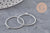 Pendentif rond torsadé laiton platine 27.5mm pour résine, x1 (G11135)